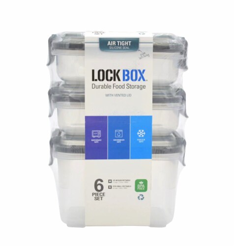 Lock Box™ Durable Food Storage with Vented Lid Perspective: front