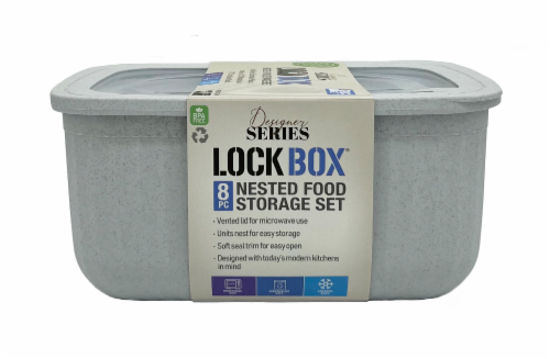 Lock Box™ 8 Piece Nested Food Storage Set Perspective: front