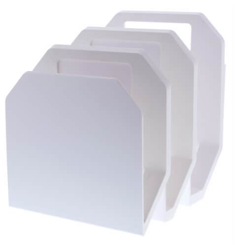 Goods IQ Konnect File Organizer - White Perspective: front