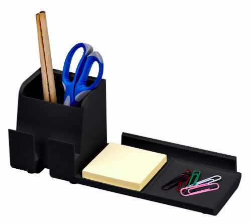 Goods IQ Konnect Power Base Desk Organizer - Black Perspective: front