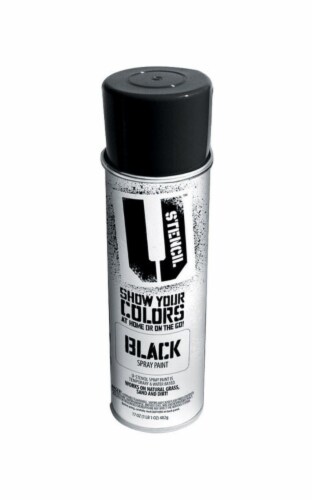 U-Stencil Matte Black Spray Paint 17 oz. - Total Qty: 6; Each Pack