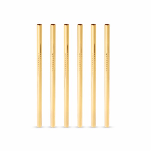 Gold Lowball Straws by Viski Perspective: front