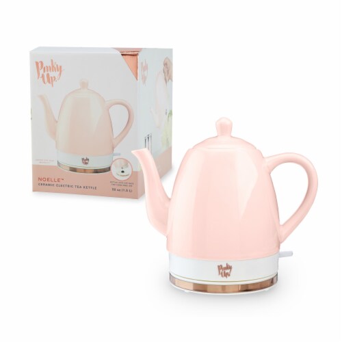 Noelle™ Pink Ceramic Electric Tea Kettle by Pinky Up® Perspective: front