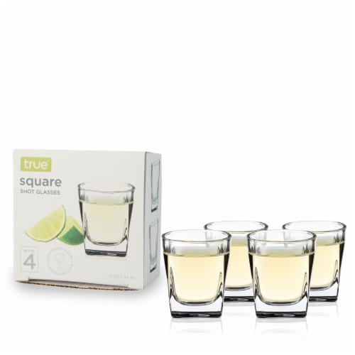 Square Shot Glasses Set of 4 by True Perspective: front