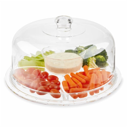 Multi-Functional Acrylic Server with Bundt Cake Mold Perspective: front