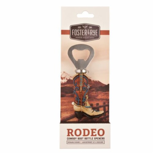 Foster & Rye Cowboy Bottle Opener Perspective: front