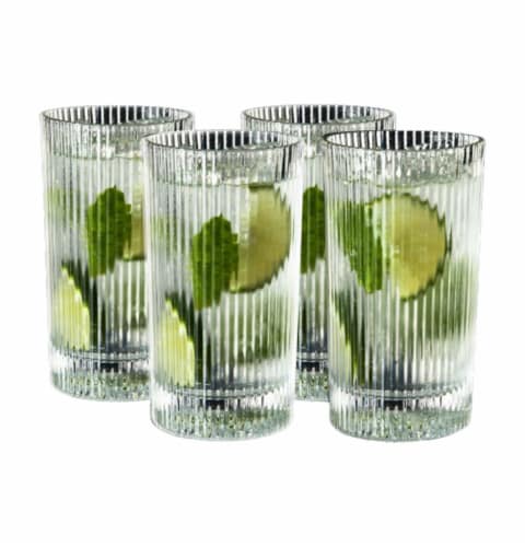 True Crystal Highball Glasses Set of 4 Perspective: front