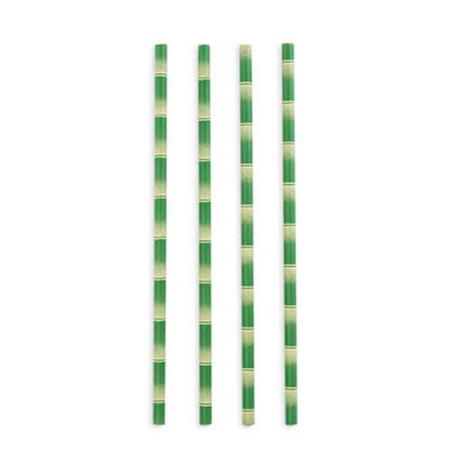 True Fabrications Sprig Bamboo Paper Straws Perspective: front