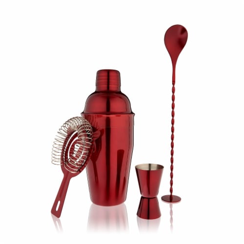 Red Barware Set Perspective: front