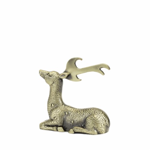 TwineÂ® Gilded Deer Bottle Opener Perspective: front