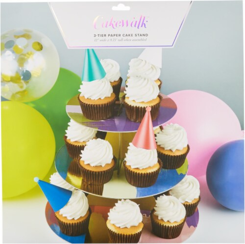 Fred Meyer Cakewalk™ Watercolor 3Tier Paper Cake Stand