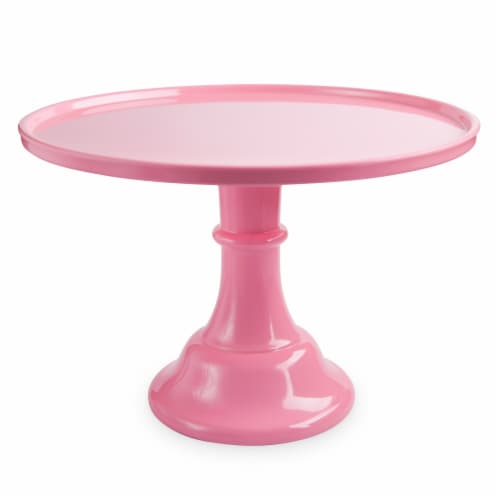 Cakewalk Bloom Melamine Cake Stand - Pink Perspective: front