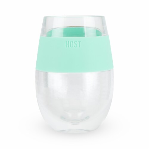 True Fabrications Wine Freeze Cooling Cup Mint Perspective: front
