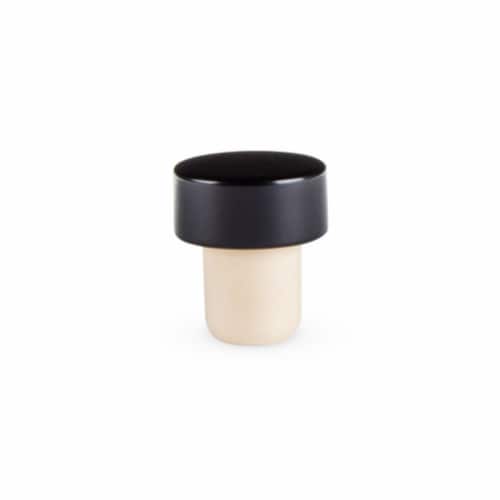 True 7122 bulk Solid Black Bottle Stoppers, Black Perspective: front