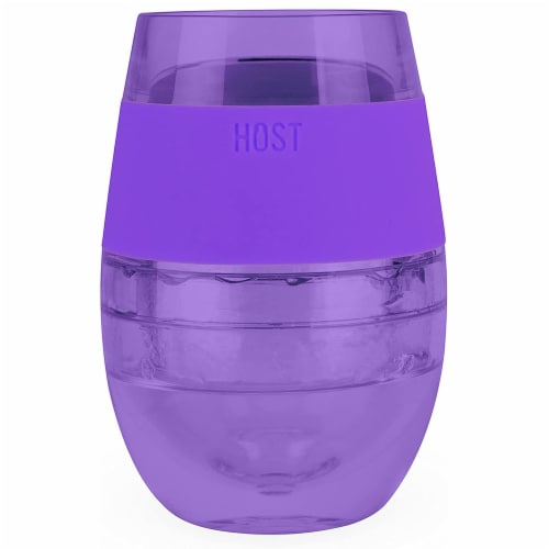 True Fabrications Wine Freeze Cooling Cup Translucent Purple Perspective: front