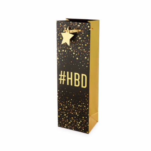 Cakewalk™ #HBD Single-Bottle Wine Bag Perspective: front