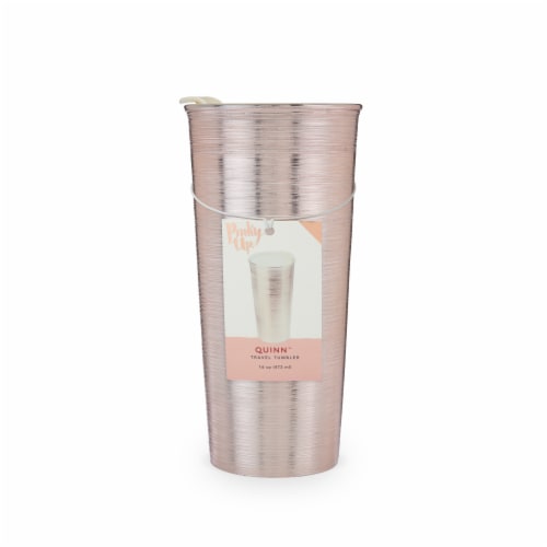 True Fabrications Travel Tumbler - Quinn Rose Gold Perspective: front