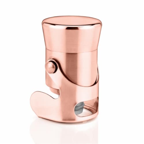 Viski Summit Champagne Stopper - Copper Perspective: front