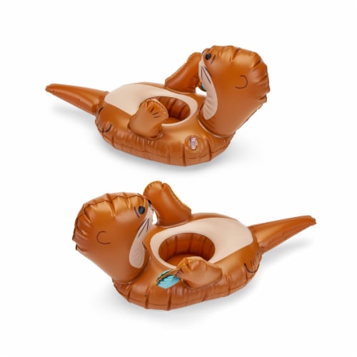Otter Drink Floaties, set of 2 by TrueZoo Perspective: front