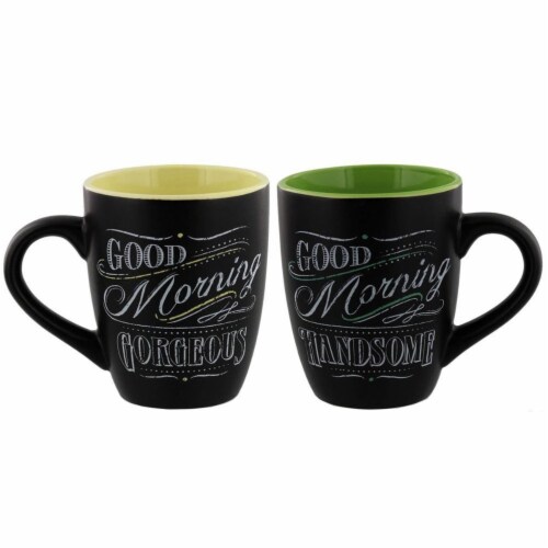 True Fabrications Delia Good Morning Gorgeous Tea Mug & Infuser - Aqua/White Perspective: front