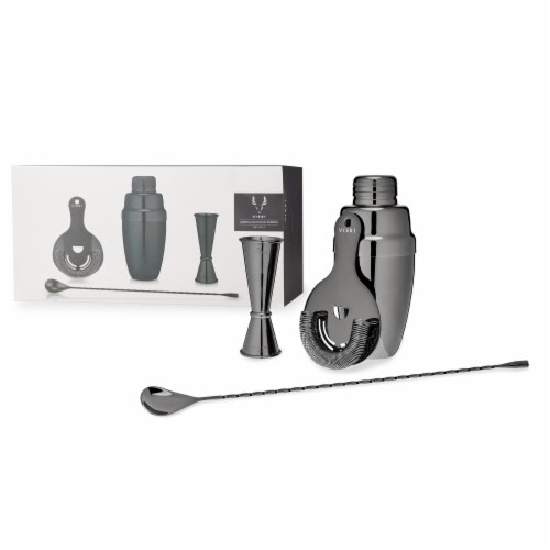 Viski Gunmetal Mixologist Barware Set Perspective: front