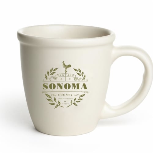 Vintage Sonoma Morning Mug, Off White Perspective: front