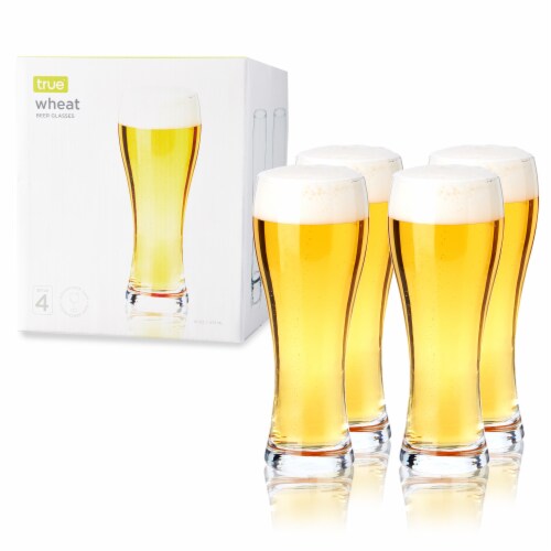 Wheat Beer Glasses, Set of 4 by True Perspective: front