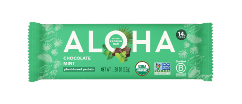 Aloha Chocolate Mint Protein Bars Perspective: front