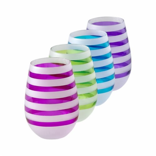 Creative Gifts International Banda Globo Beverage Assorted 4 Colors - 2 Piece Perspective: front