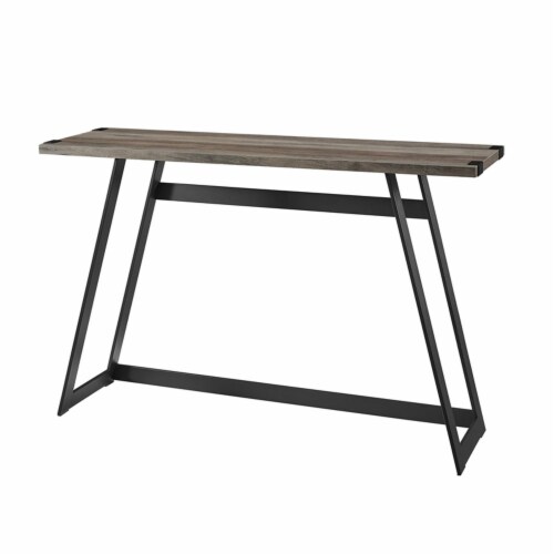 46 inch Metal Wrap Entry Table in Grey Wash, 1 Fred Meyer