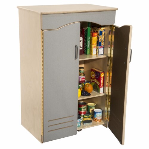 Wood Designs  Stainless Steel Refrigerator for Kitchen Perspective: front