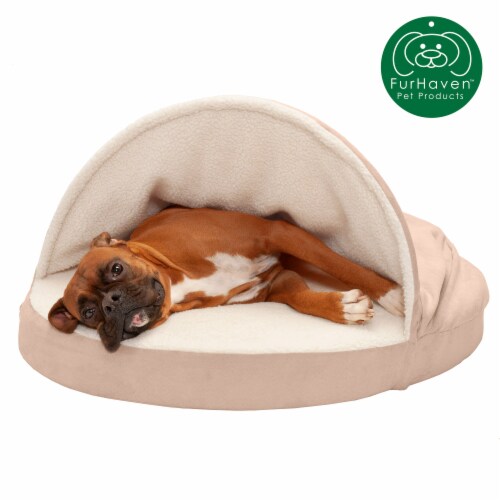 FurHaven Faux Sheepskin Snuggery Memory Top Pet Bed 35 Cream 35 Mariano s