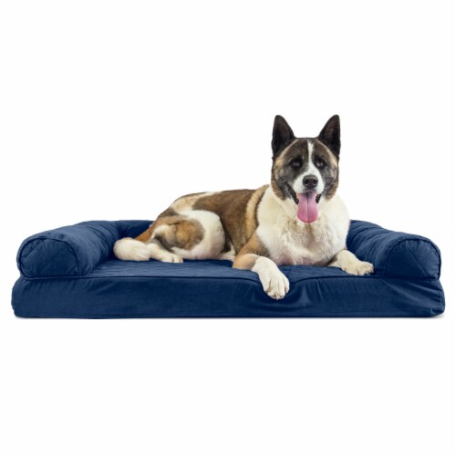 FurHaven Quilted Memory Sofa Dog Bed Jumbo Navy Jumbo Gerbes Super Markets