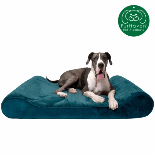 Furhaven Minky Plush Velvet Luxe Lounger Orthopedic Pet Bed