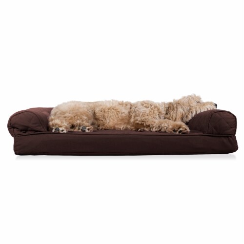 FurHaven Quilted Orthopedic Sofa Dog Bed Large Coffee Large Smith s Food and Drug