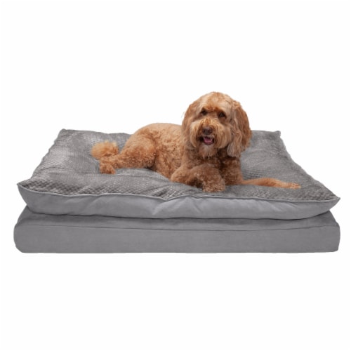 Faux fur orthopedic dog bed clearance