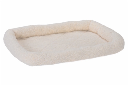 Faux Lambswl Small Crate Cream Bolster Perspective: front