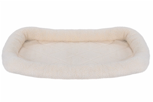 Faux Lambswl Medium Crate Cream Bolster Perspective: front