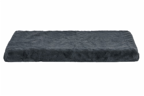 Furhaven Plush Crate Ortho Medium Pet Mat - Gray Perspective: front