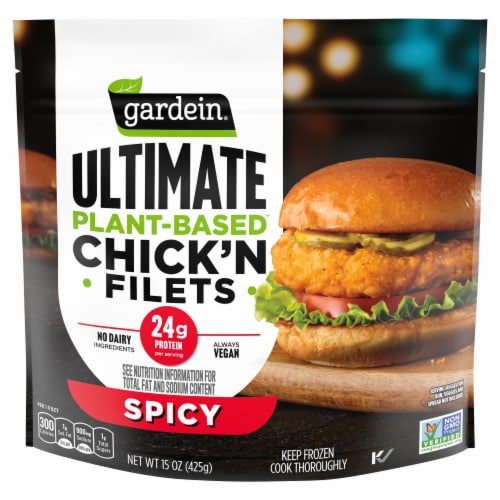 Gardein Ultimate Plant-Based Vegan Spicy Chick'n Filets Perspective: front