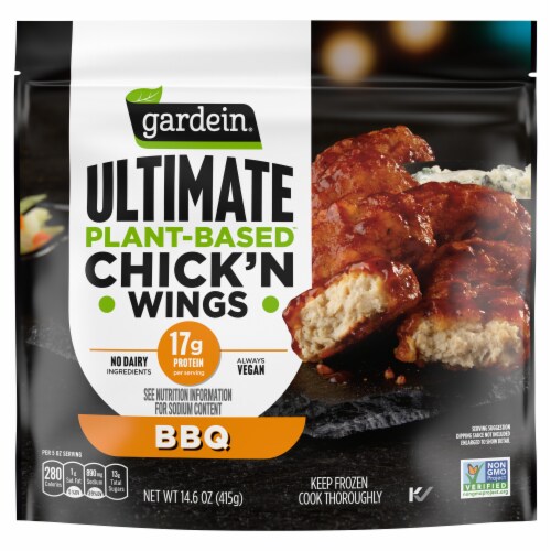 Gardein Ultimate Plant-Based Vegan Bbq Chick'n Wings Perspective: front