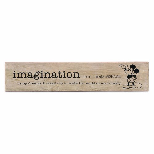 Disney Mickey Mouse Imagination Wood Plank Art New Perspective: front