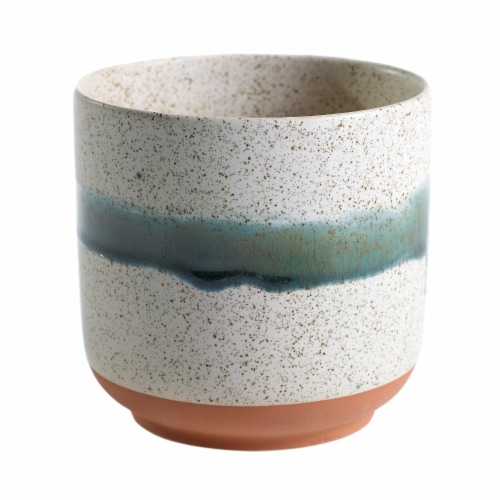 Accent Decor Mateo Pot - Green/White Perspective: front