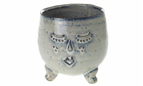 Accent Decor Mrs. Clay Pot - Gray Perspective: front