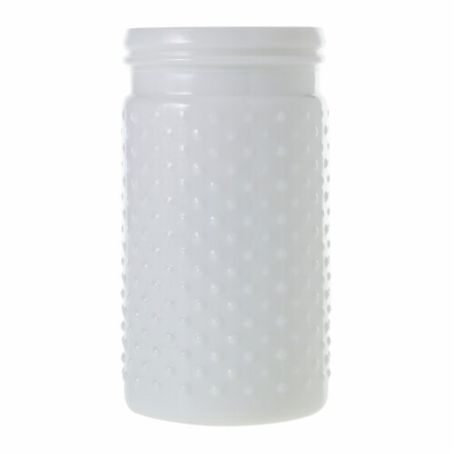 Accent Decor Hobnail Jar - White Perspective: front