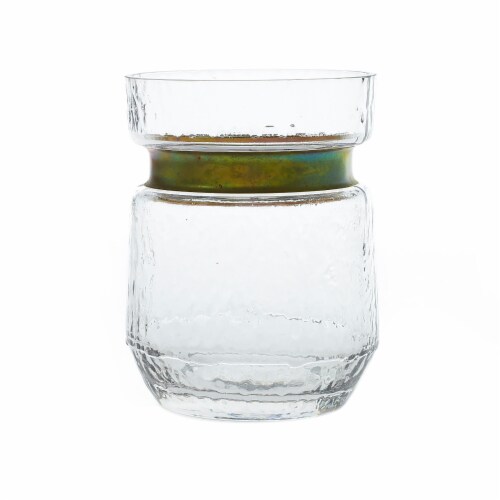 Accent Decor Jasmine with Rim Vase - Clear/Gold Perspective: front