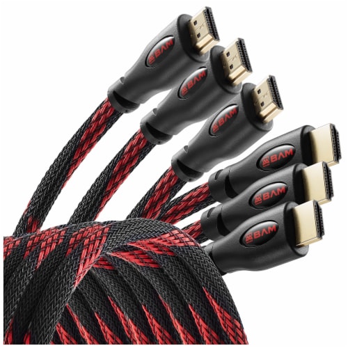 25 Feet High-Speed 4K HDMI Cables (3-Pack) Perspective: front