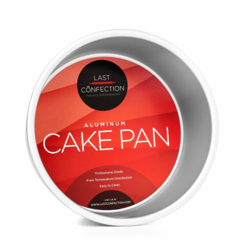 7  x 4  Round Aluminum Cake Pan by Last Confection Perspective: front