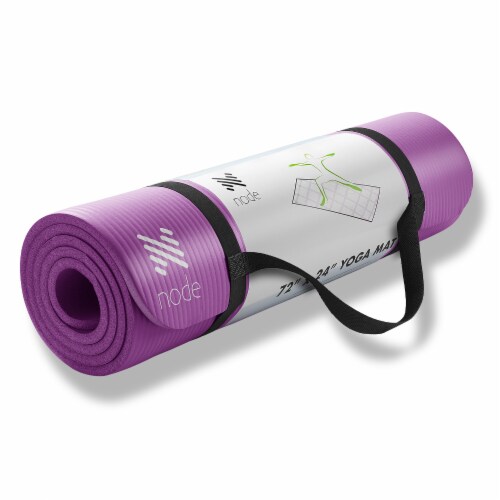 72 x 24 Yoga Mat 1 2 Thick with Carrying Strap Purple Node Fitness 1 Harris Teeter
