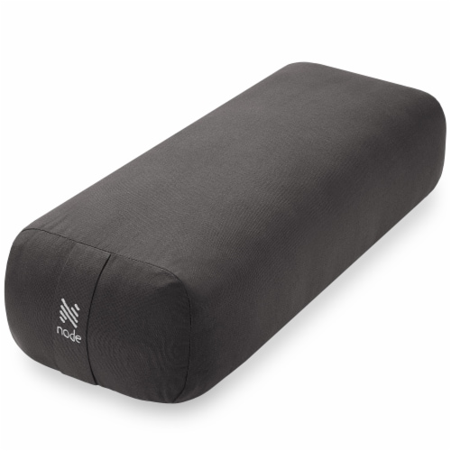 Organic Cotton 25 x 12 Rectangular Yoga Bolster - Gray- Node